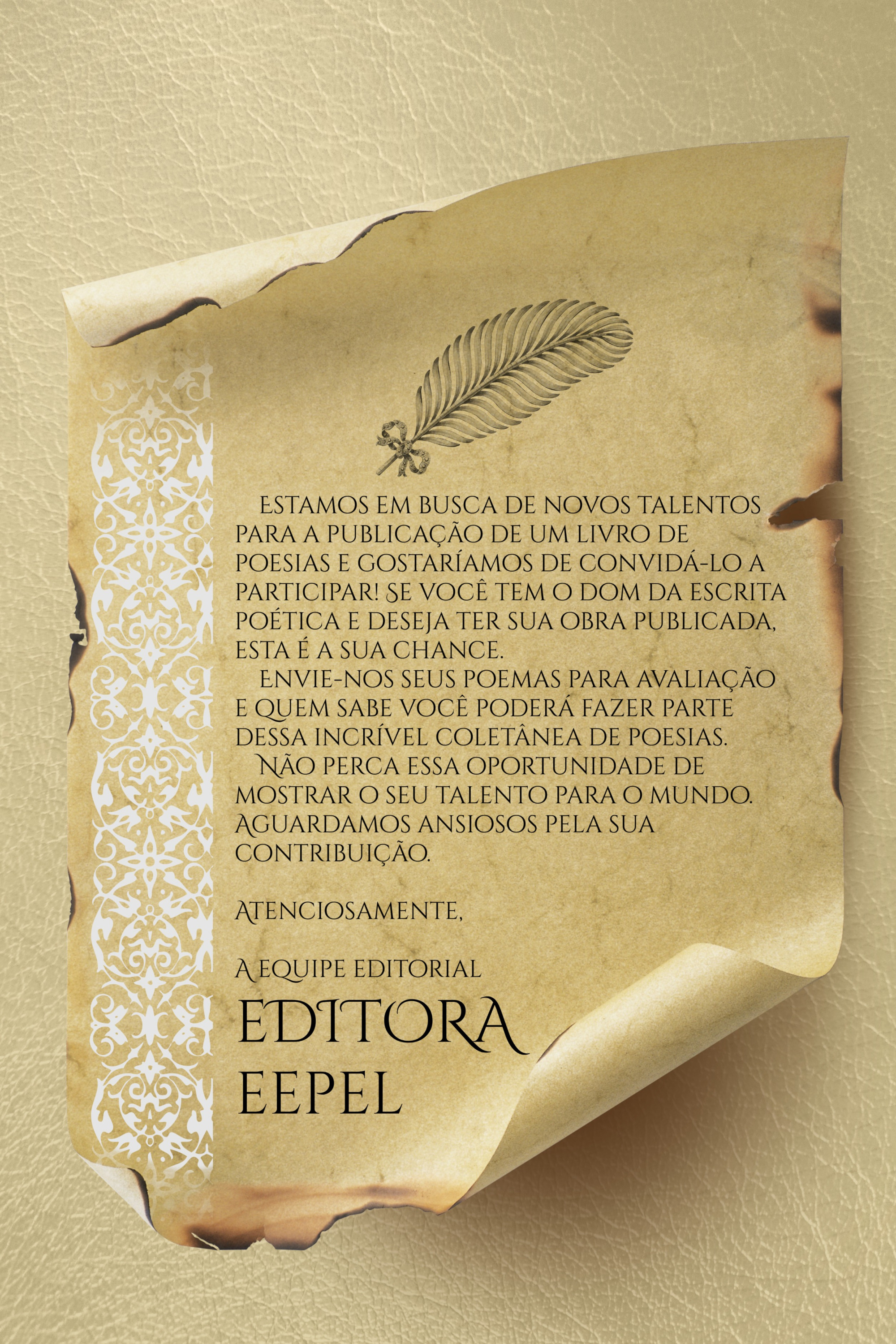 PUBLIQUE SEU LIVRO. Venda seu livro nas maiores plataformas: Amazon, Americanas, Submarino, Cultura, Estante Virtual e muito mais!  Centro Empresarial  Tiffany  Center  Torre 2 Sala 1002 ,Santa Lúcia/Praia do Canto  Vitória ES what'sApp (27)  999-442429  Prefixo Editorial:978-65-00 Nota Fiscal -Inscrição Municipal Nº1244448 